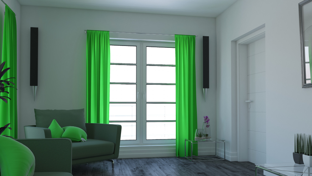 color and pattren of curtain for living room